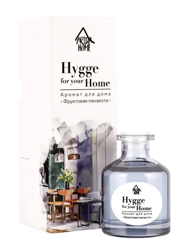 Диффузор ароматический с палочками Hygge Home Фруктовая панакота, 50 мл