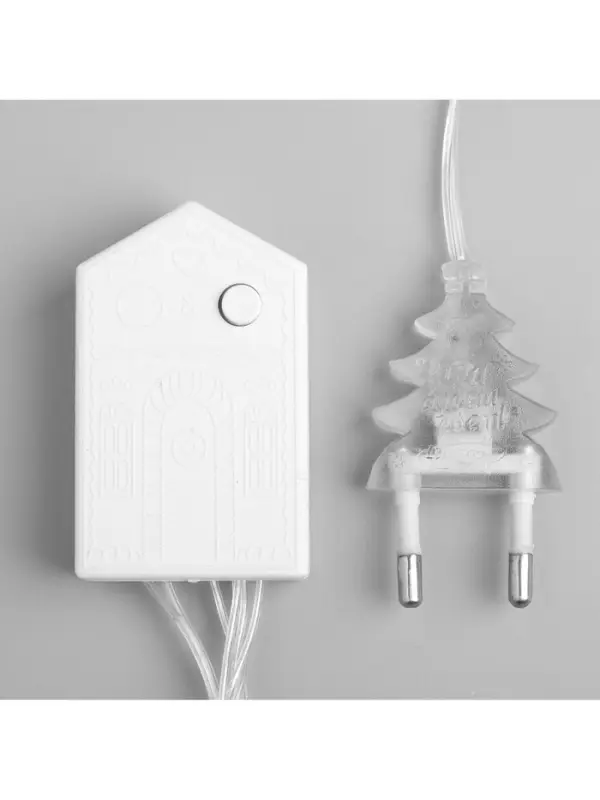 Гирлянда &laquo;Нить&raquo; 5 м, IP20, прозрачная нить, 50 LED, 8 режимов, 220 В, свечение тёплое белое