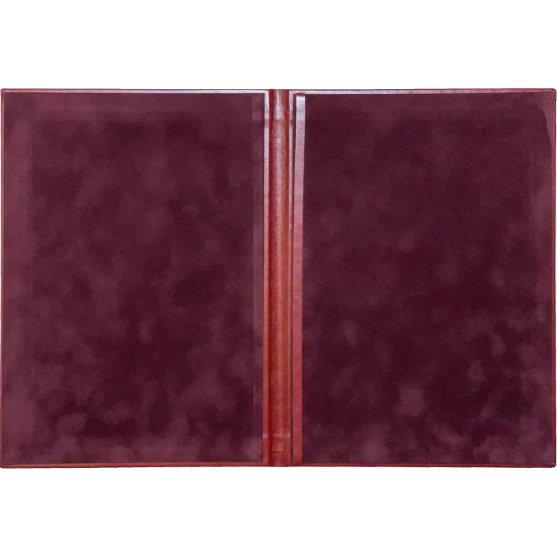 Папка адресная НЕБРАСКА, бордо, выклейка бархат, А4 (188343)