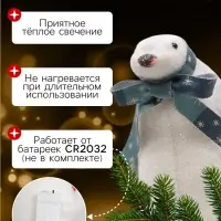 Фигура светодиодная &laquo;Пингвин в шарфе&raquo;, 20 LED, 18&times;18&times;32 см, постоянное свечение, от батареек, свечение тёплое белое