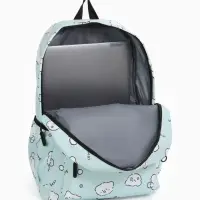 Рюкзак школьный &laquo;Мишки&raquo;, с пеналом, 3 кармана, 28&times;12&times;43 см, бирюзовый