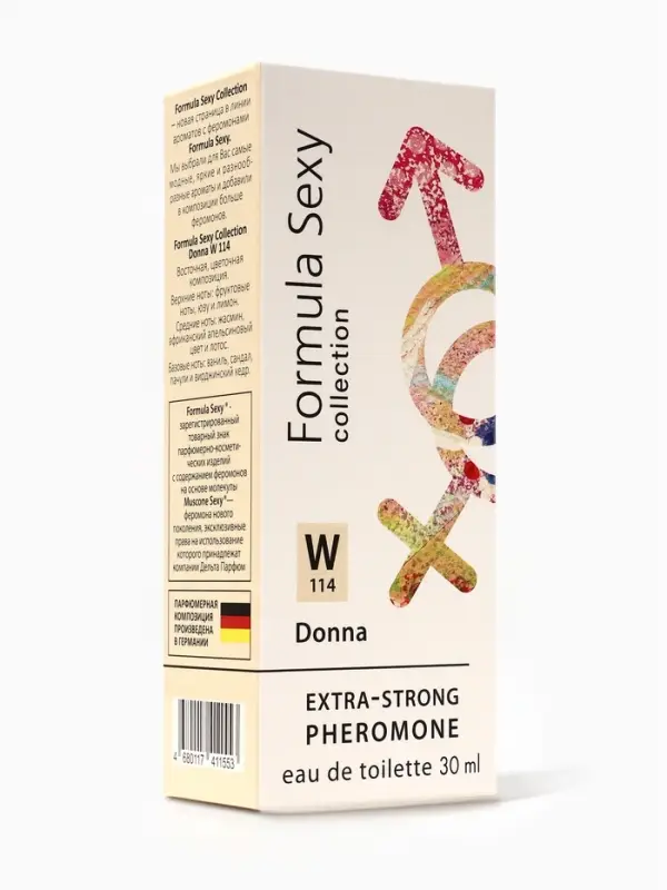 Туалетная вода женская с феромонами Formula Sexy collection Donna W114, 30 мл