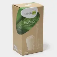 Подставка для бумажных полотенец и кухонных принадлежностей BellaTenero, 19.5&times;12.5&times;25.5 см, фарфор, бамбук, белая