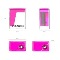 Точилка ErichKrause. City Mini Vivid, с контейнером, МИКС