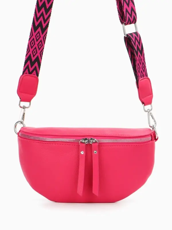 Сумка женская кросс-боди на молнии, 26&times;10&times;16 см, фуксия