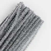 Синельная проволока &laquo;Блеск&raquo;, набор 50 шт., серебряная, 30 см