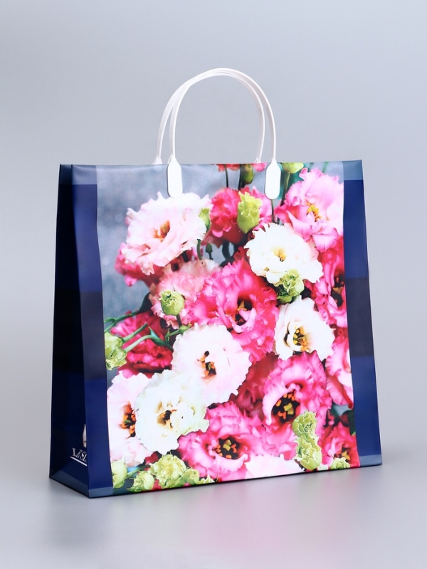 Пакет Пакет "Цветы/Город ", мягкий пластик, 26 x 23 см, 110 мкм МИКС