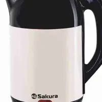 Чайник электрический Sakura SA-2168BW, 1.8 л, 1800 Вт, металлический, чёрно-белый