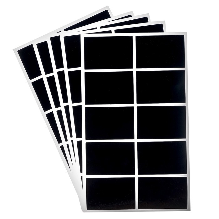 Наклейки водонепроницаемые, набор листов 5 шт., меловой маркер, размер 1 наклейки — 60 × 40 мм Наклейки водонепроницаемые, набор листов 5 шт., меловой маркер, размер 1 наклейки — 60 × 40 мм