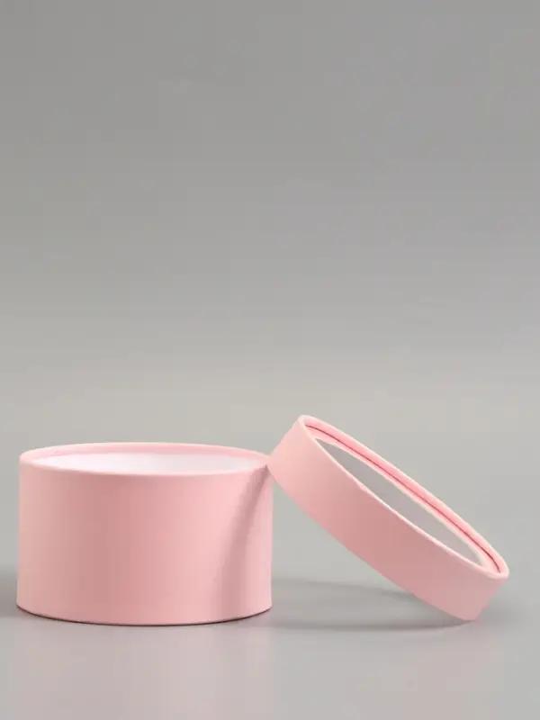 Подарочная коробка розовая, завальцованная с окном, 16 х 11 см