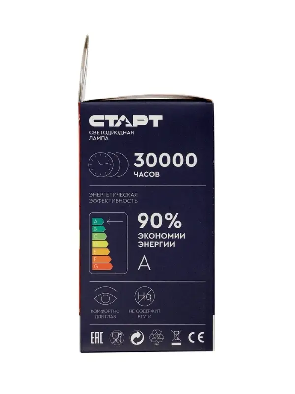 Лампа светодиодная СТАРТ, 20 Вт, Е27, А60, 4000К, 1600 Лм, свечение нейтральное белое