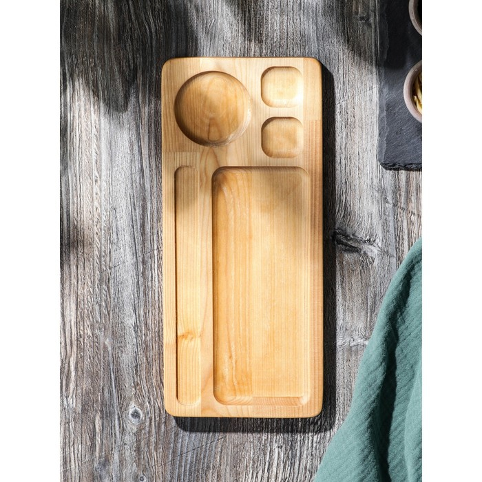 Блюдо для подачи Adelica «Роллы и Суши», 30×13×1,8 см, массив берёзы Блюдо для подачи Adelica «Роллы и Суши», 30×13×1,8 см, массив берёзы