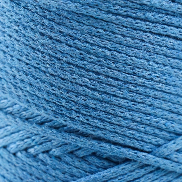 Пряжа  Пряжа "Macrame Cotton" 20% полиэстер, 80% хлопок 225м/250гр (786 синий)