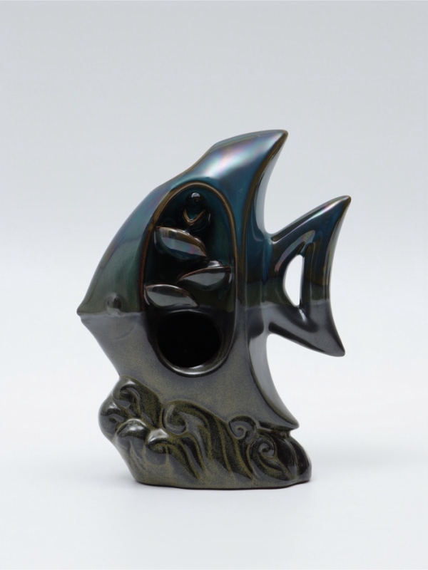 Подставка для благовоний TAKE IT EASY «Рыбка», набор благовоний конусы, стелющийся дым, 6.7×5.1×4.3см