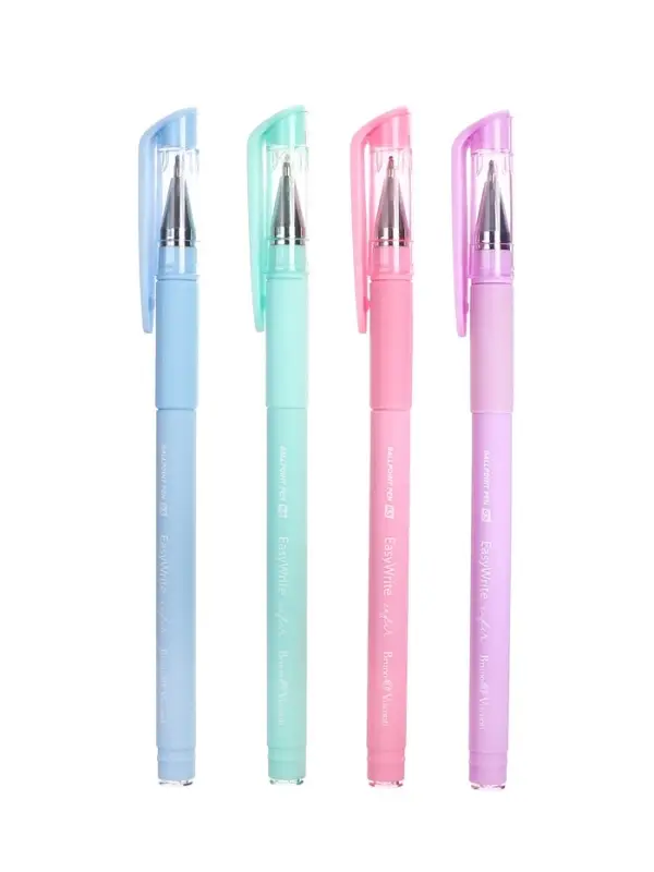 Ручка шариковая BrunoVisconti. EasyWrite. Zefir, синий стержень, узел 0.5 мм, резиновый упор, матовый корпус, МИКС