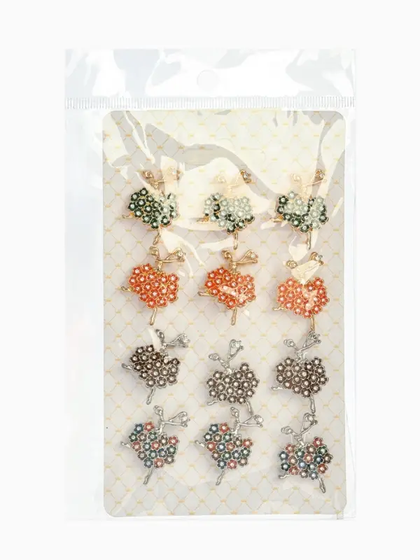 Брошь &laquo;Балерина&raquo;, мини, женственность, цвет МИКС (неделимая фасовка 12 шт. цена за шт.)