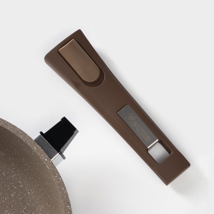 Сковорода «Гранит Brown», d=22 см, антипригарное покрытие, съёмная ручка, цвет МИКС Сковорода «Гранит Brown», d=22 см, антипригарное покрытие, съёмная ручка, цвет МИКС