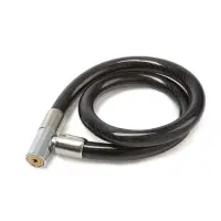 Замок навесной велосипедный ТУНДРА, 14&times;650 мм, 2 ключа, черный