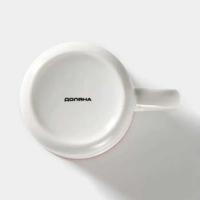 Кружка фарфоровая Доляна «14 февраля. Сердца», 370 мл, цвет белый Кружка фарфоровая Доляна «14 февраля. Сердца», 370 мл, цвет белый