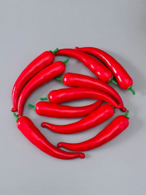 Муляж "Перец острый" 18 см, красный