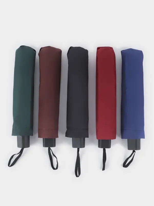 Зонт механический &laquo;Однотон&raquo;, эпонж, 4 сложения, 10 спиц, R=53/61 см, d=106 см, МИКС