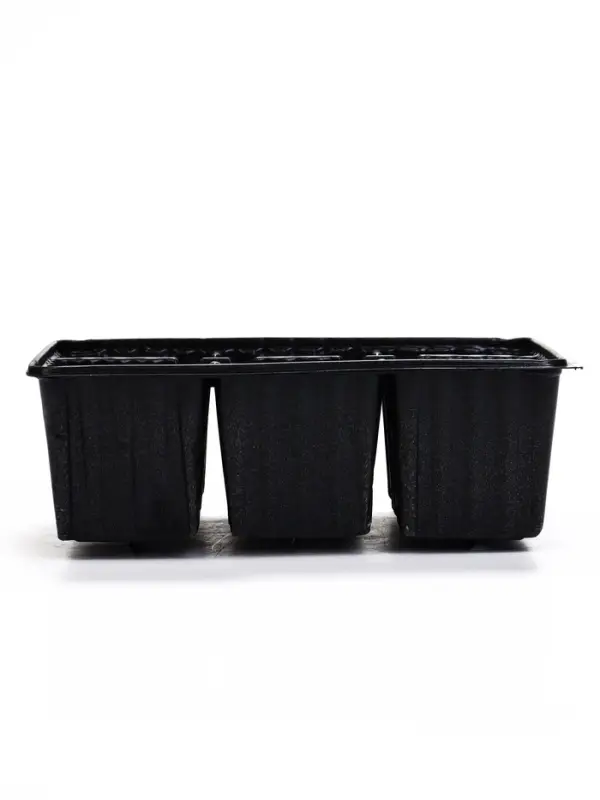 Кассета для рассады, 18&times;13.5&times;5.5 см, 9 ячеек, ячейка 80 мл, пластиковая, чёрная, набор 20 шт.