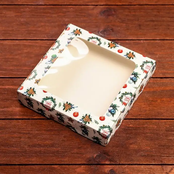 Коробка самосборная «Праздничный гость», 16×16×3 см