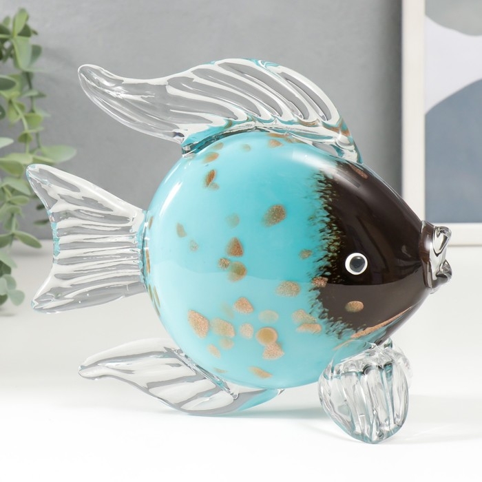 Сувенир стекло Сувенир стекло "Рыба" под муранское стекло МИКС 16х20 см