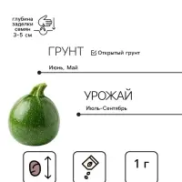 Семена Кабачок цукини &laquo;Мячик&raquo;, 1 г, раннеспелый, &laquo;Аэлита&raquo;