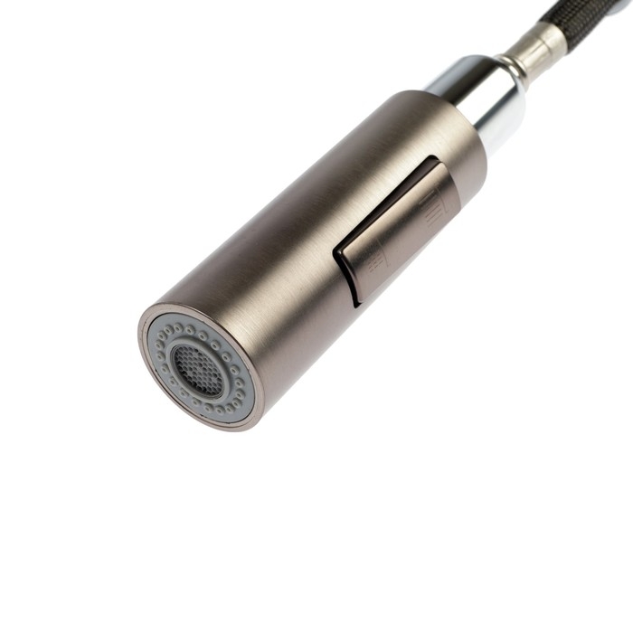 Смеситель для кухни ZEIN Z3780, однорычажный, вытяжной излив, аэратор 2 режима, графит Смеситель для кухни ZEIN Z3780, однорычажный, вытяжной излив, аэратор 2 режима, графит