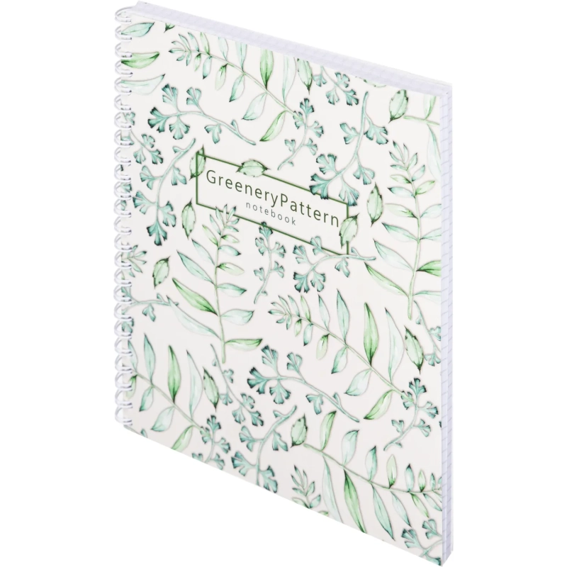 Бизнес-тетрадь Цветы А5 96л,клетка, обл. мел. картон, спираль,белый