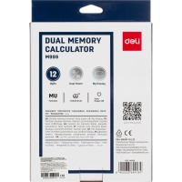 Калькулятор настольный полноразм. Deli EM999, 12-ти разрядный, черный