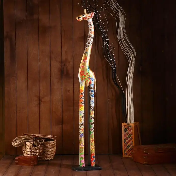 Сувенир "Жираф" дерево 120х20х12 см