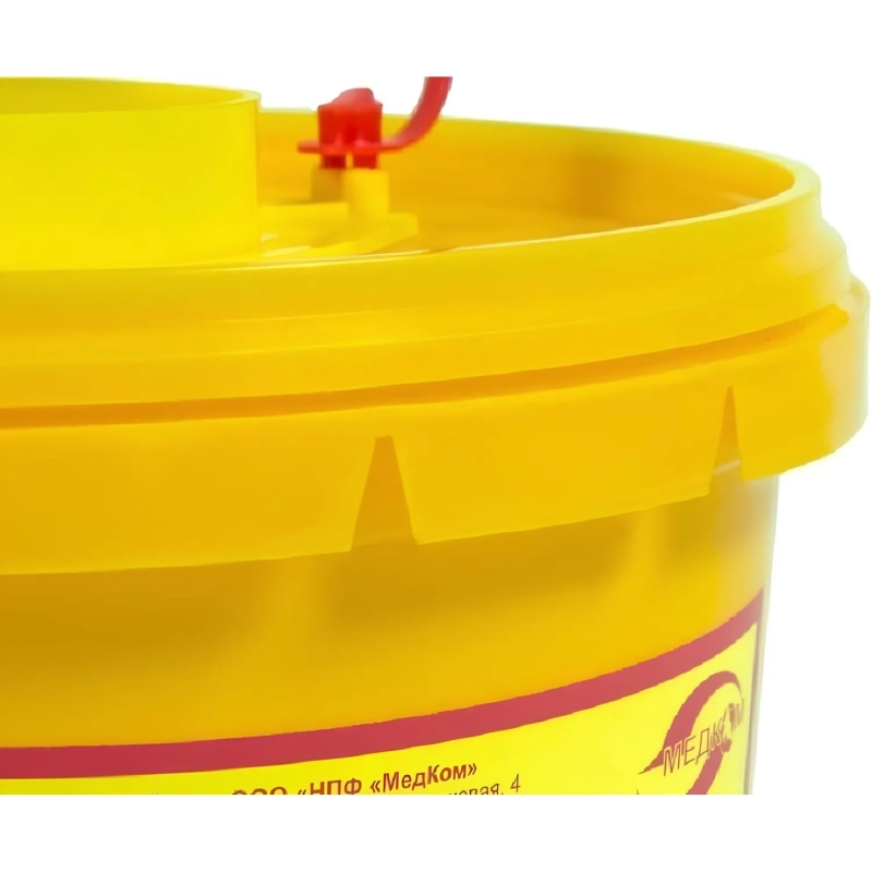 Емкость-контейнер д/сбора ост.инстр.с иглосъем.Б Жел.2л.80шт/уп.,Медком