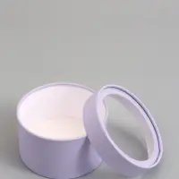 Подарочная коробка бледно-фиолетовая, завальцованная с окном, 16 х 11 см