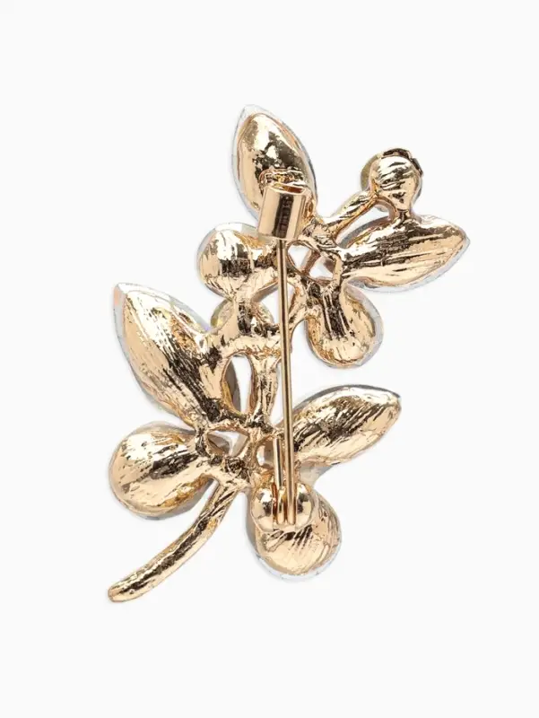 Брошь &laquo;Бабочки&raquo;, парочка, радужная в золоте