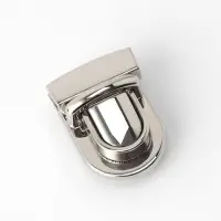 Застёжка для сумки TEIRA, металлическая, 19.5 г, 3.3&times;2.5 см, цвет серебряный
