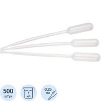Пипетка Пастера 1мл, 145 мм, нестер, град, 500шт/уп 12006605