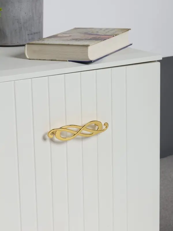 Ручка-скоба мебельная РС148GP, м/о 96 мм, цвет золото