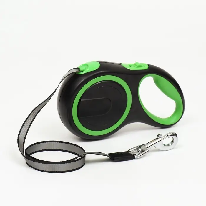 Рулетка с системой эффективного скручивания поводка, 8 м, 50 кг (рывок до 150 кг)