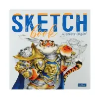 Блокнот-скетчбук 165 х 165 мм, 40 листов, "Будь тигром!", обложка мелованный картон, матовая ламинация, блок 100 г/м&sup2;