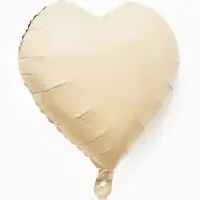 Воздушные шары фольгированные 17" "Сердце" цвет кремовый сатин, набор 5 штук