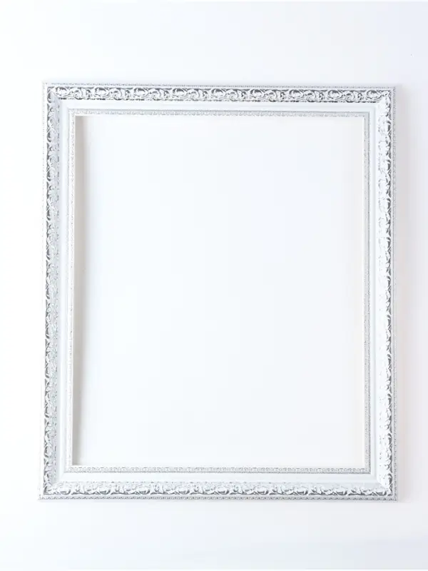 Рама для картин и зеркал Elegance de Lumi, пластик, 50&times;60 см, белая с серебром