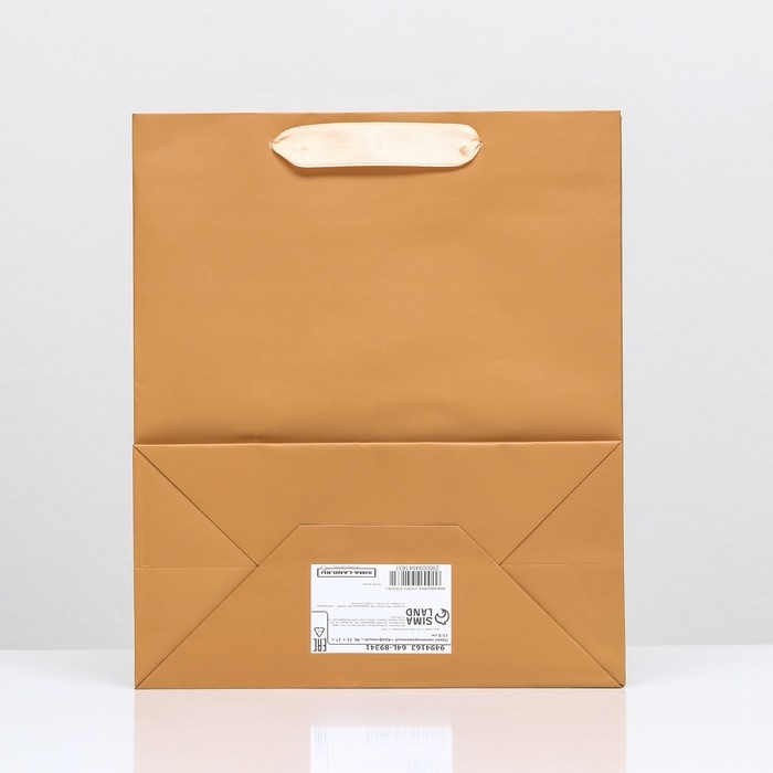 Пакет ламинированный «Коричневый», 23 х 27 х 11.5 см