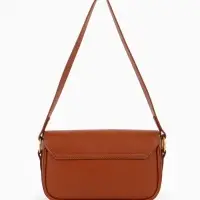 Сумка женская багет TEXTURA на молнии, 21&times;6&times;11 см, коричневая