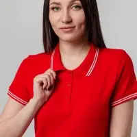 Рубашка поло женская Virma Stripes Lady, красная, размер S