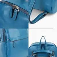 Рюкзак-сумка женский на молнии, с карманами, размер 27&times;9.5&times;32 см, синий