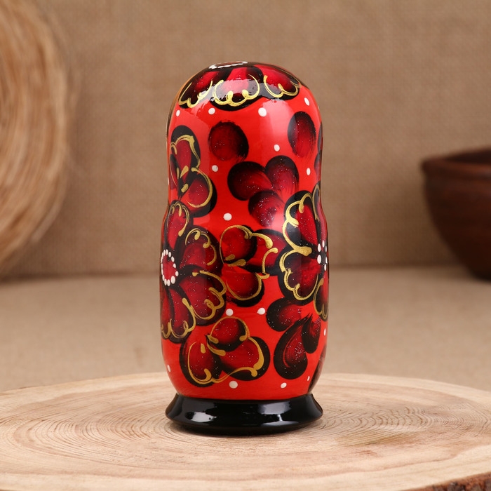 Матрёшка  Матрёшка "Ромашка", красная, 5-кукольная, 16 см