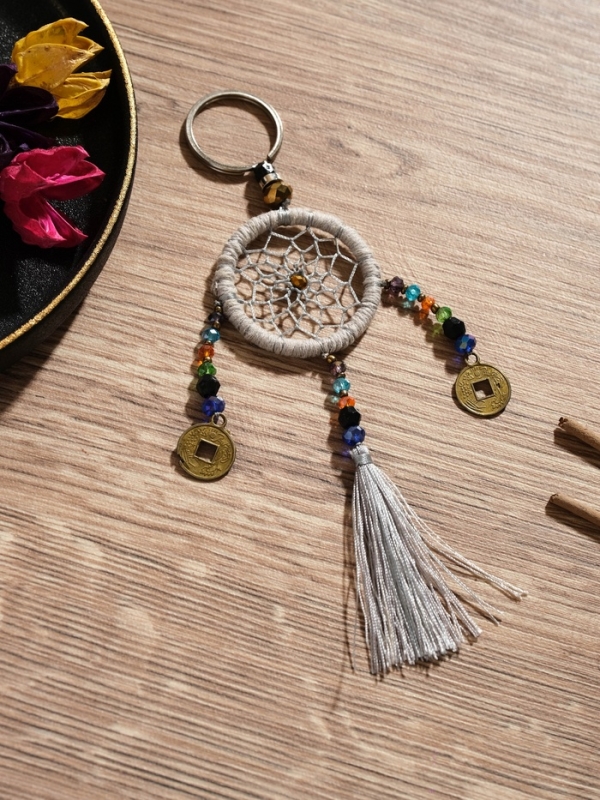 Брелок Брелок "Ловец снов" 4х15 см. бежевый