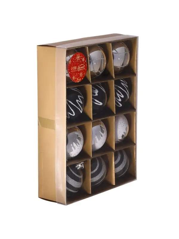 Ёлочные игрушки &laquo;Мерида&raquo;, шары новогодние, d=6 см, набор 12 шт.